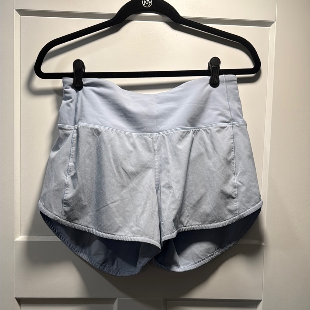 Lululemon Athletica Blue Athletic Shorts with Built-in Liner high rise 4”
